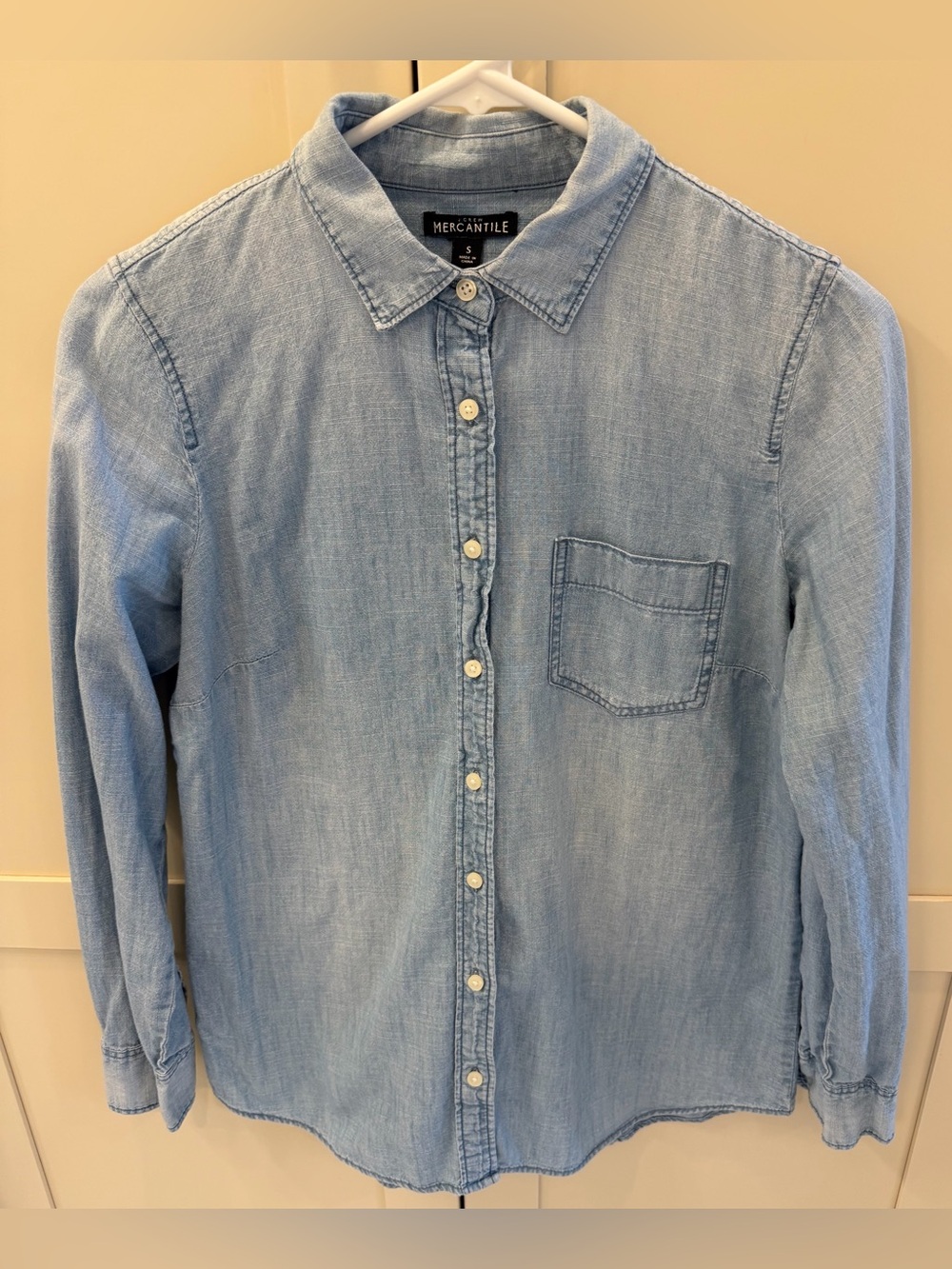 Light Blue Chambray Button-Up Shirt